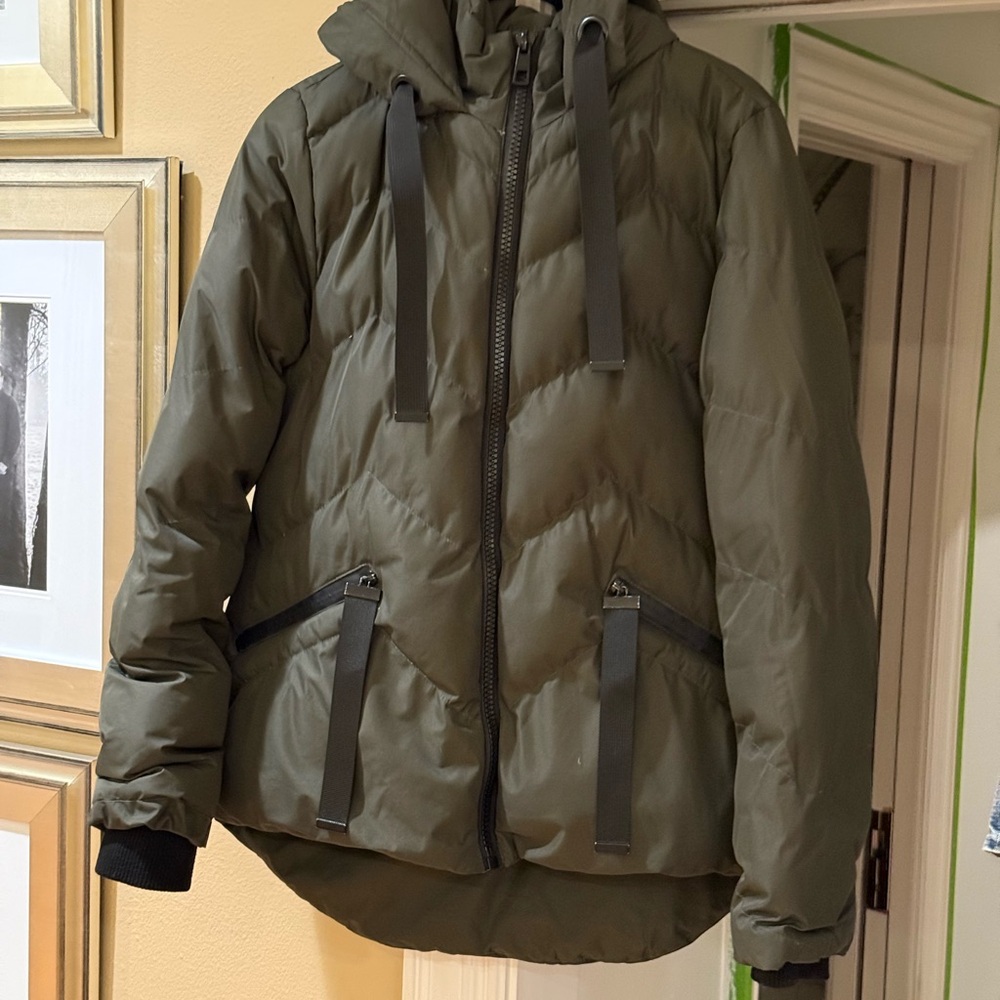 Olive Green Women's Puffer Jacket